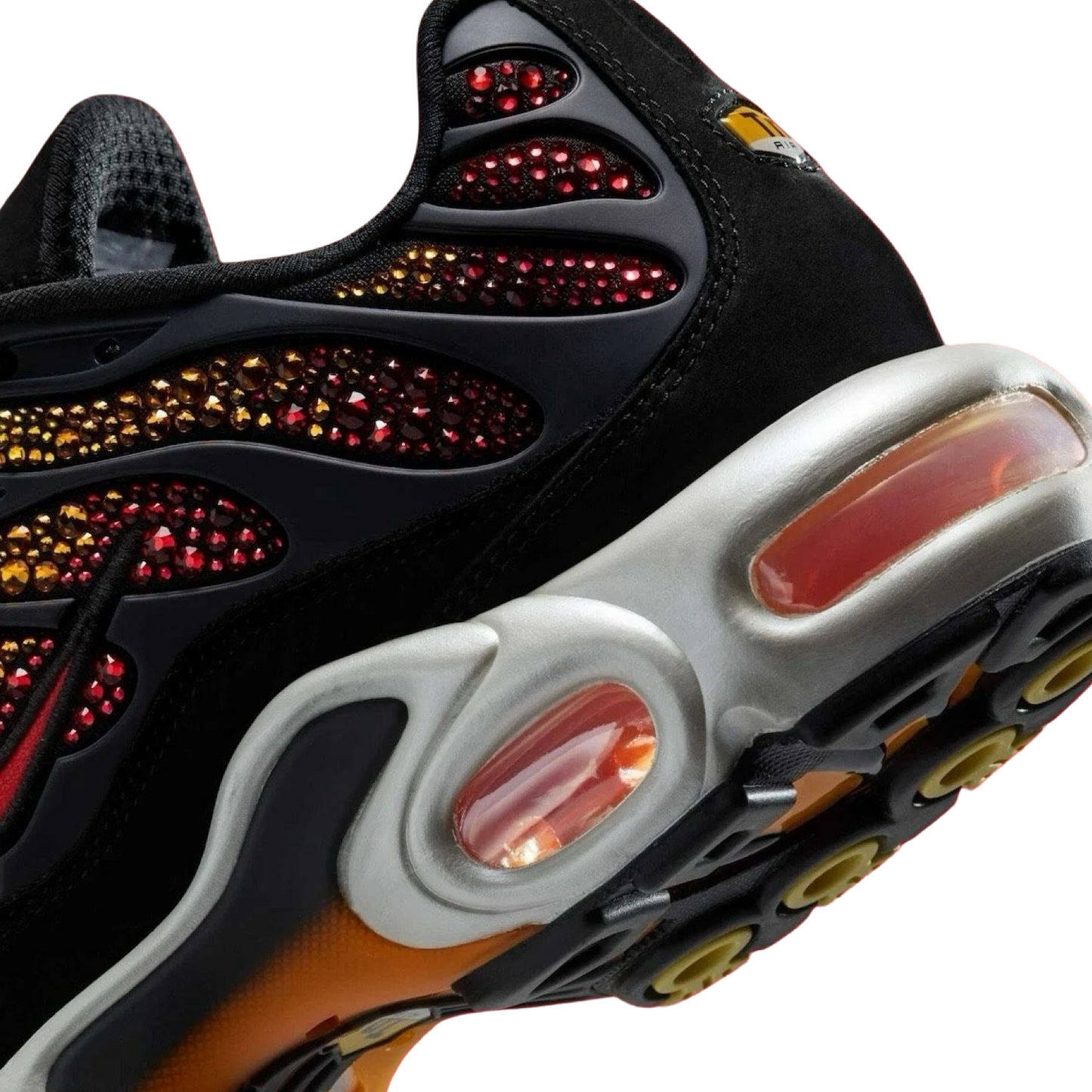 Women's Nike Air Max Plus TN x Swarovski Black Fired Red Pimento
