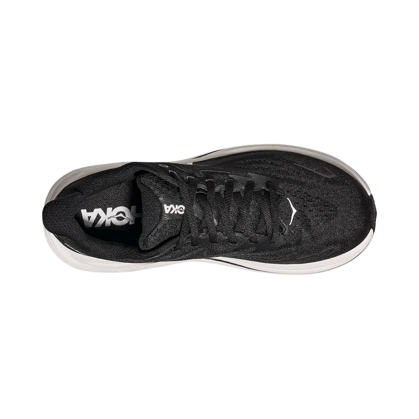 Men's Hoka Clifton 10 D Width Black White