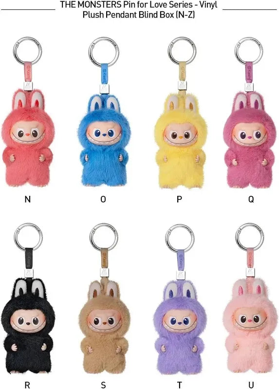 POP MART The Monsters Pin For Love Series Vinyl Plush Pendant N-Z Blind Box (SINGLE)