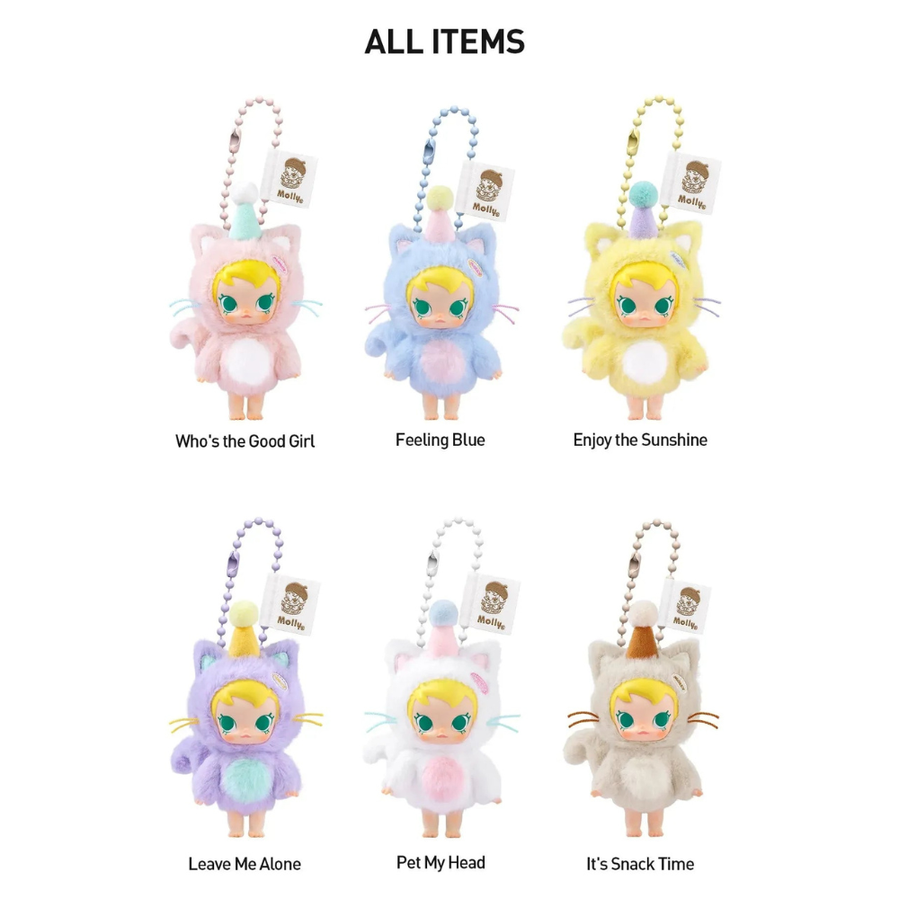 POP MART Baby Molly Pocket Friends Series Vinyl Plush Pendant Blind Box (SINGLE)