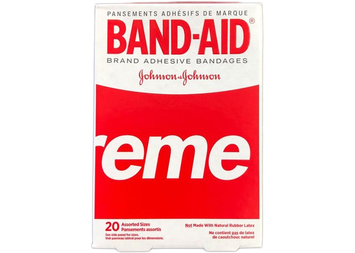 Supreme x Band Aid Adhesive Bandages (Box of 20) Red