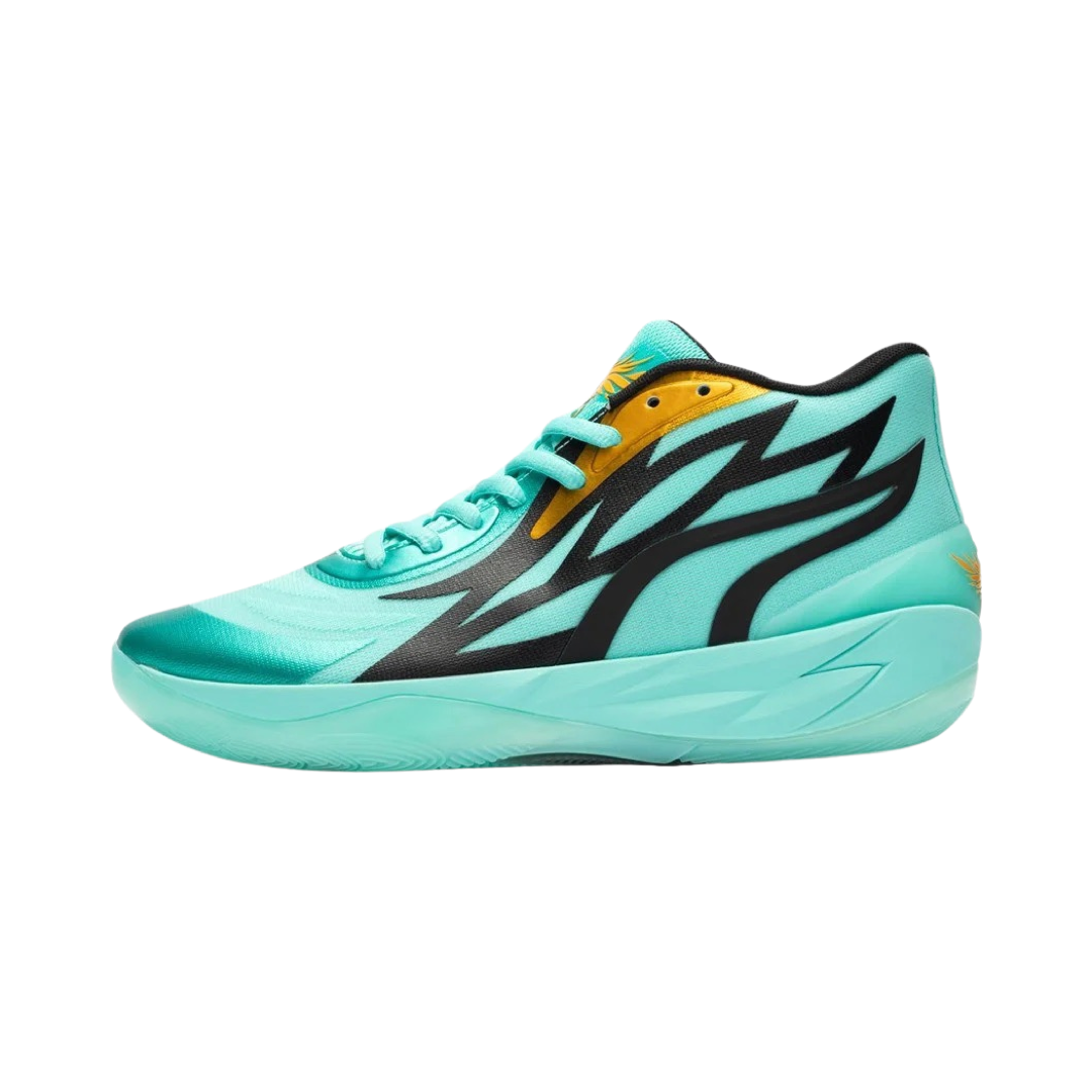 Puma LaMelo Ball MB.02 Honeycomb Turquoise Black Gold