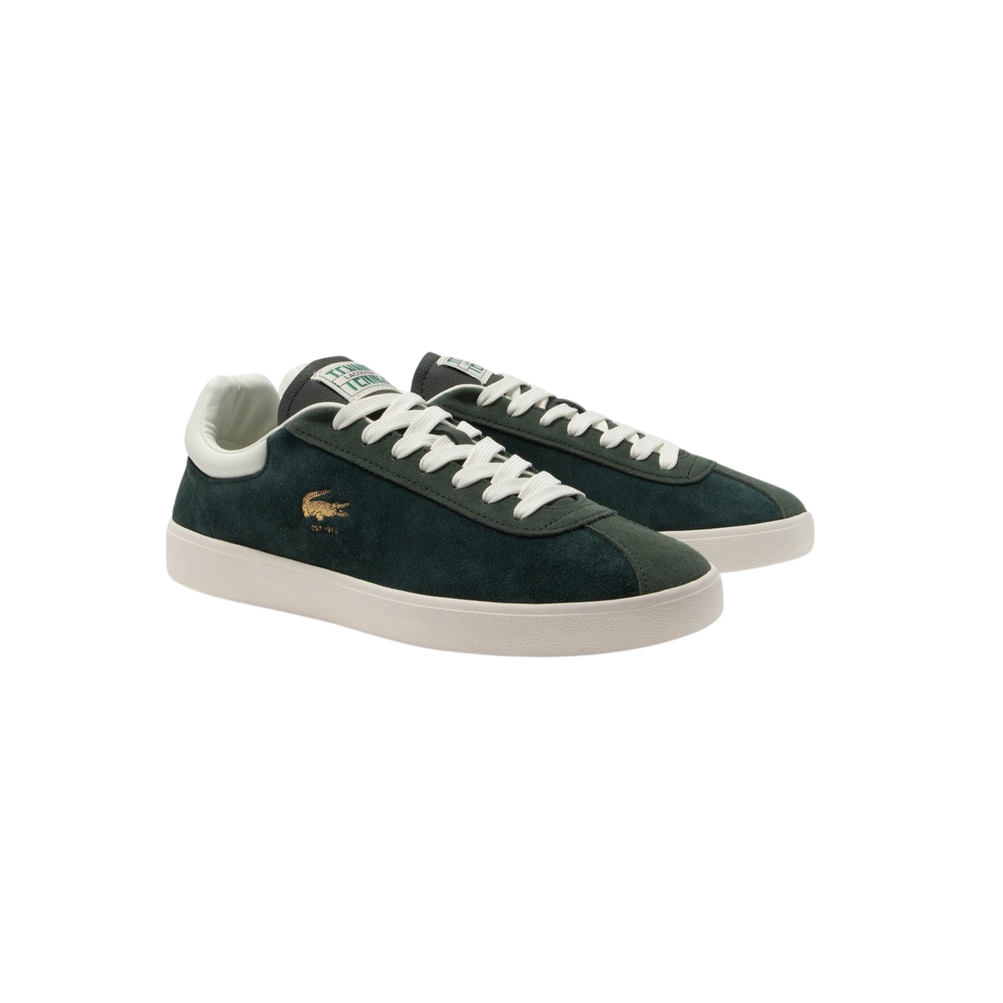 Women's Lacoste Baseshot Dark Green Gold Sneakers