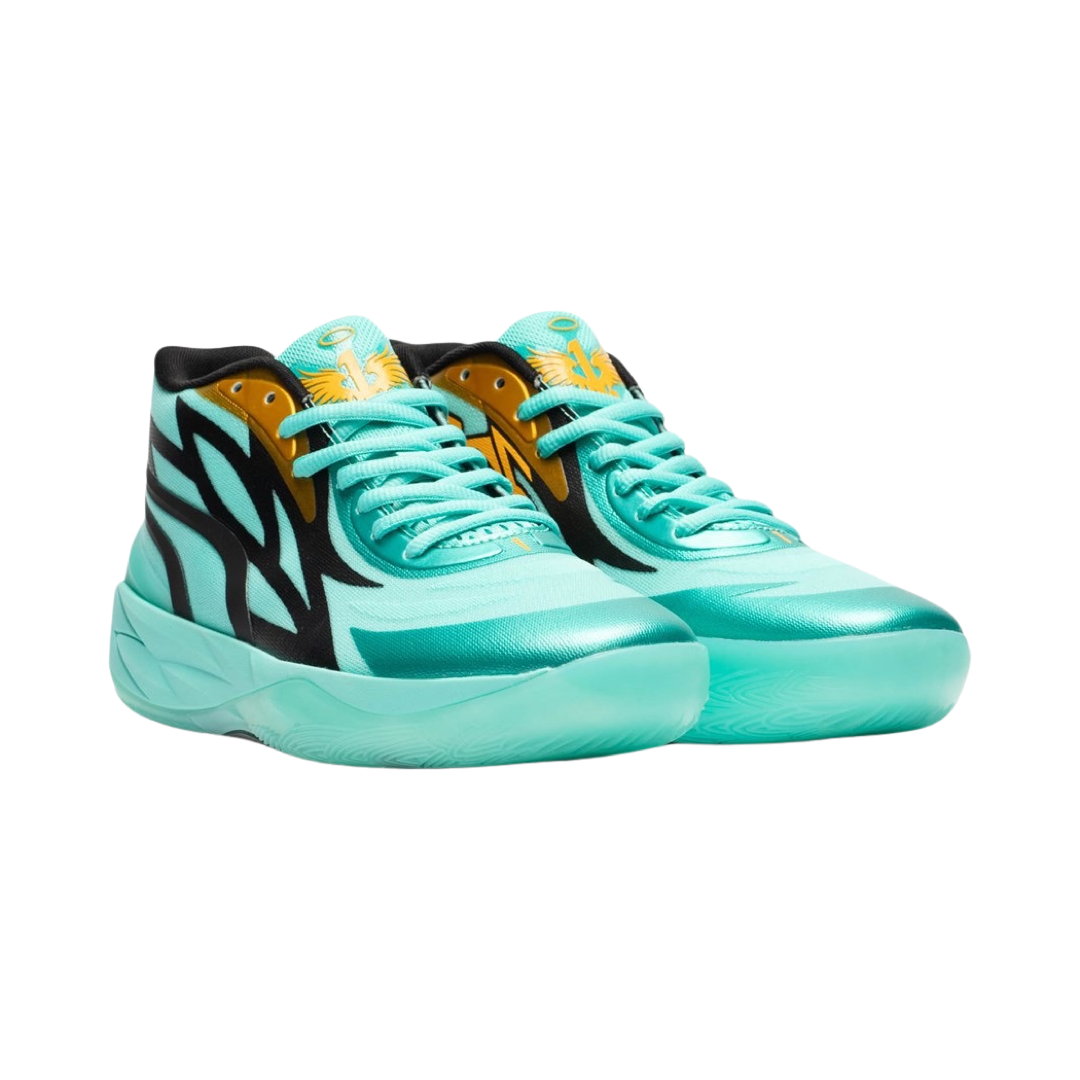 Puma LaMelo Ball MB.02 Honeycomb Turquoise Black Gold