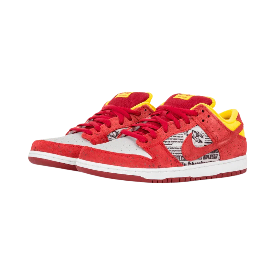 Nike SB Dunk Low Rukus Crawfish Action Red Metallic Silver Tour Yellow (Regular Box)