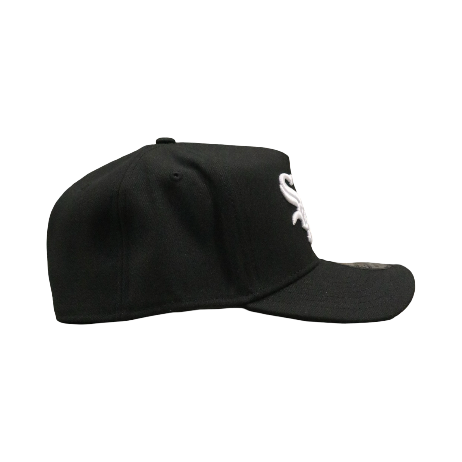 New Era 3930 AFrame Double Logo Chicago White Sox Cap Black White