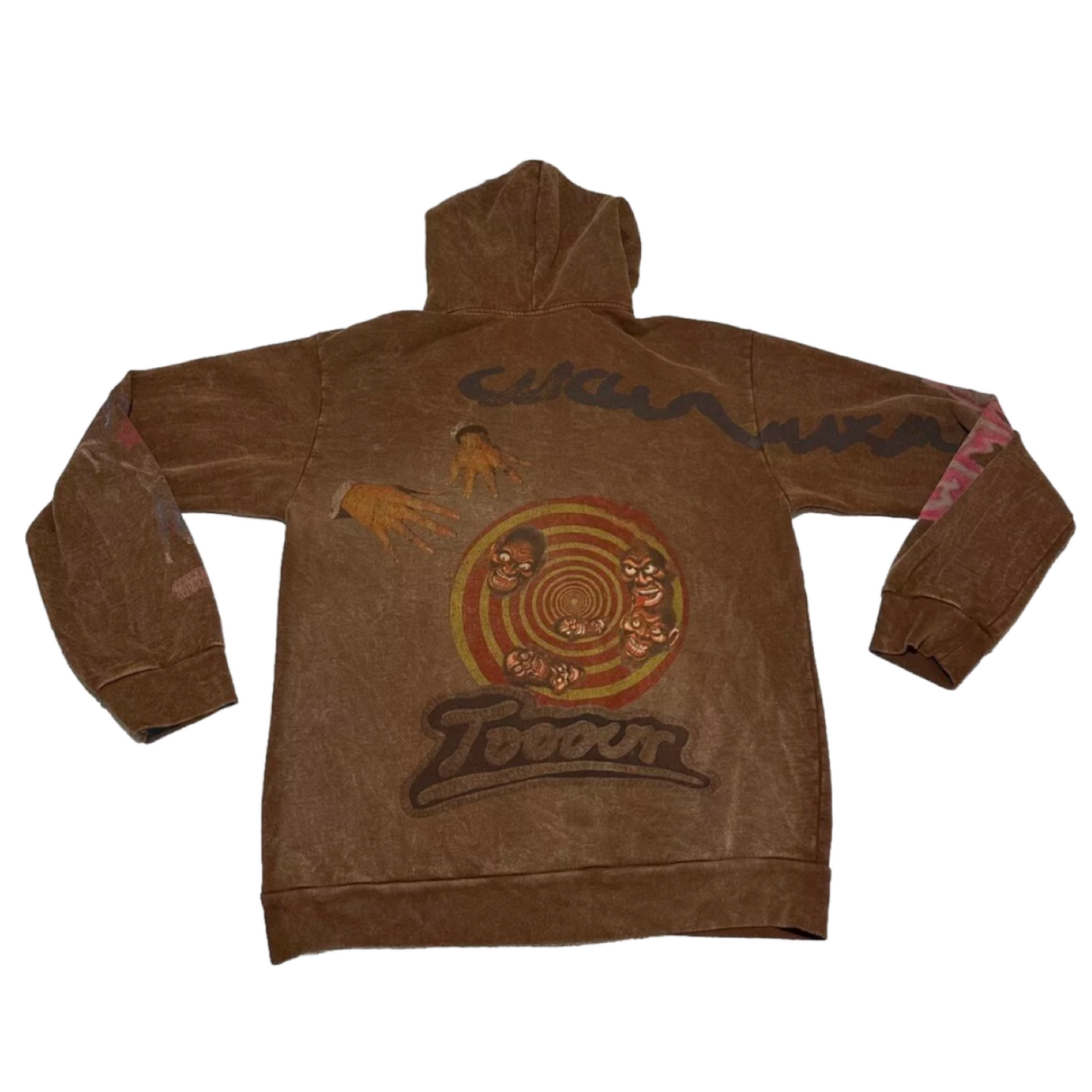 Travis Scott Circus Maximus 2024 Tour Zip-Up Hoodie Brown