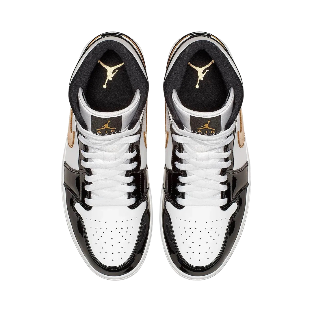 Air Jordan 1 Mid SE Black Metallic Gold