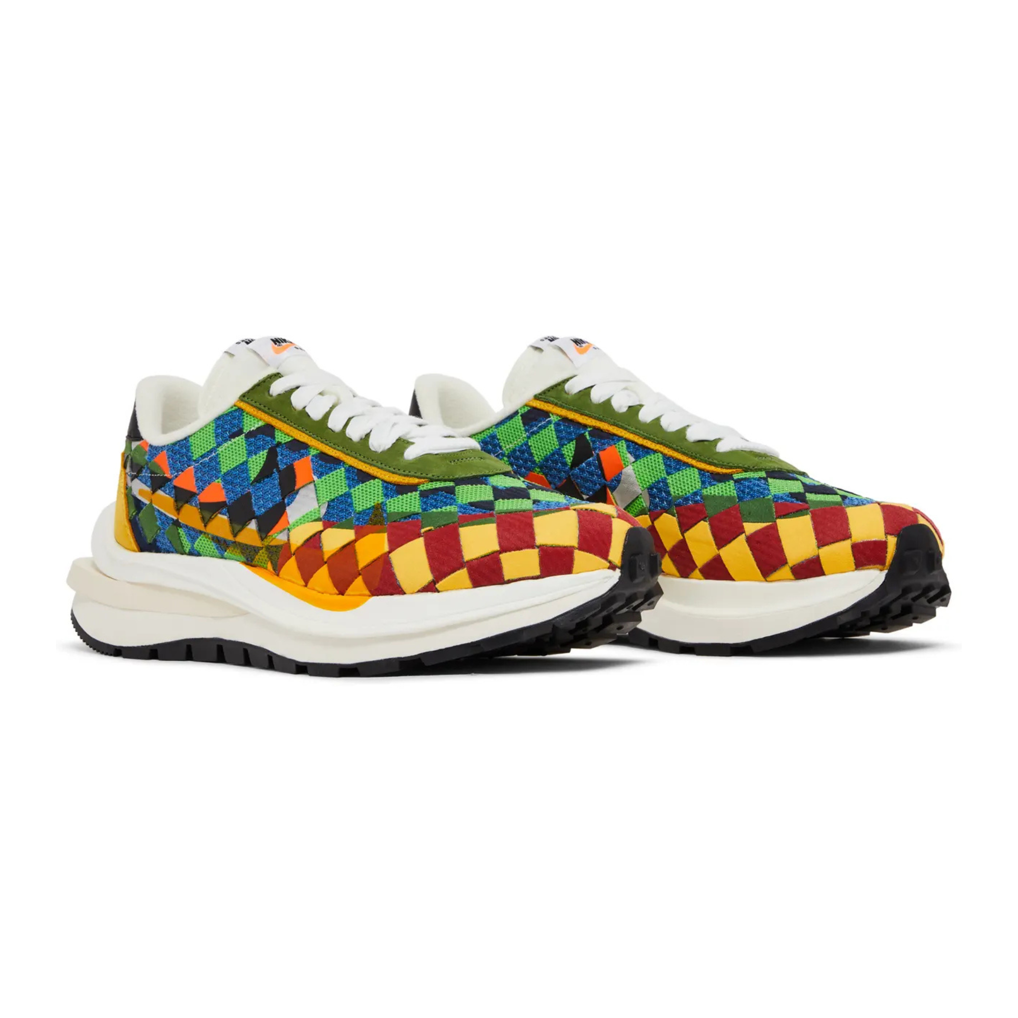 Nike VaporWaffle Woven Sacai Jean Paul Gaultier Green Gusto Safety Orange Sail