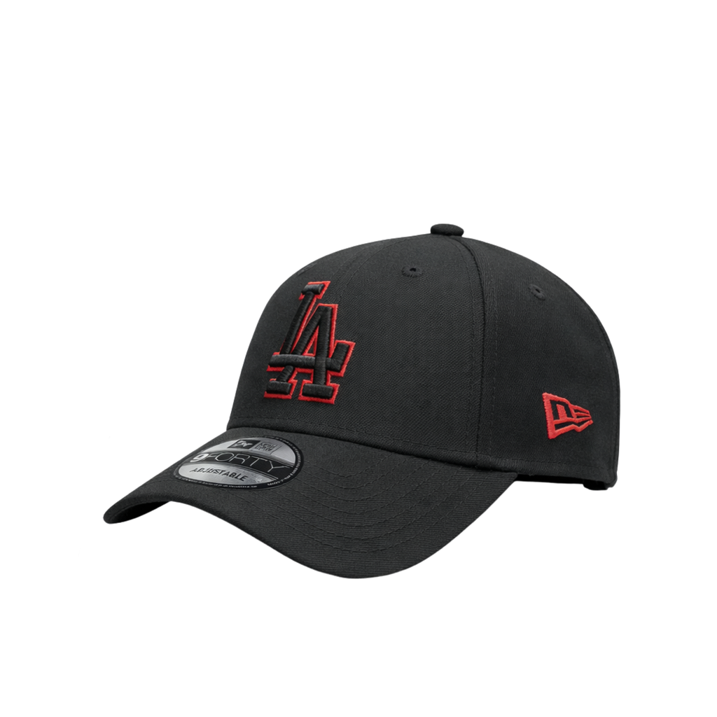 New Era 940 Pre Curved Snapback Los Angeles Dodgers Black Scarlet Red Cap
