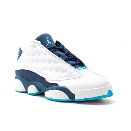 Air Jordan 13 Retro GS Low White Metallic Silver Mid Navy Turqouise