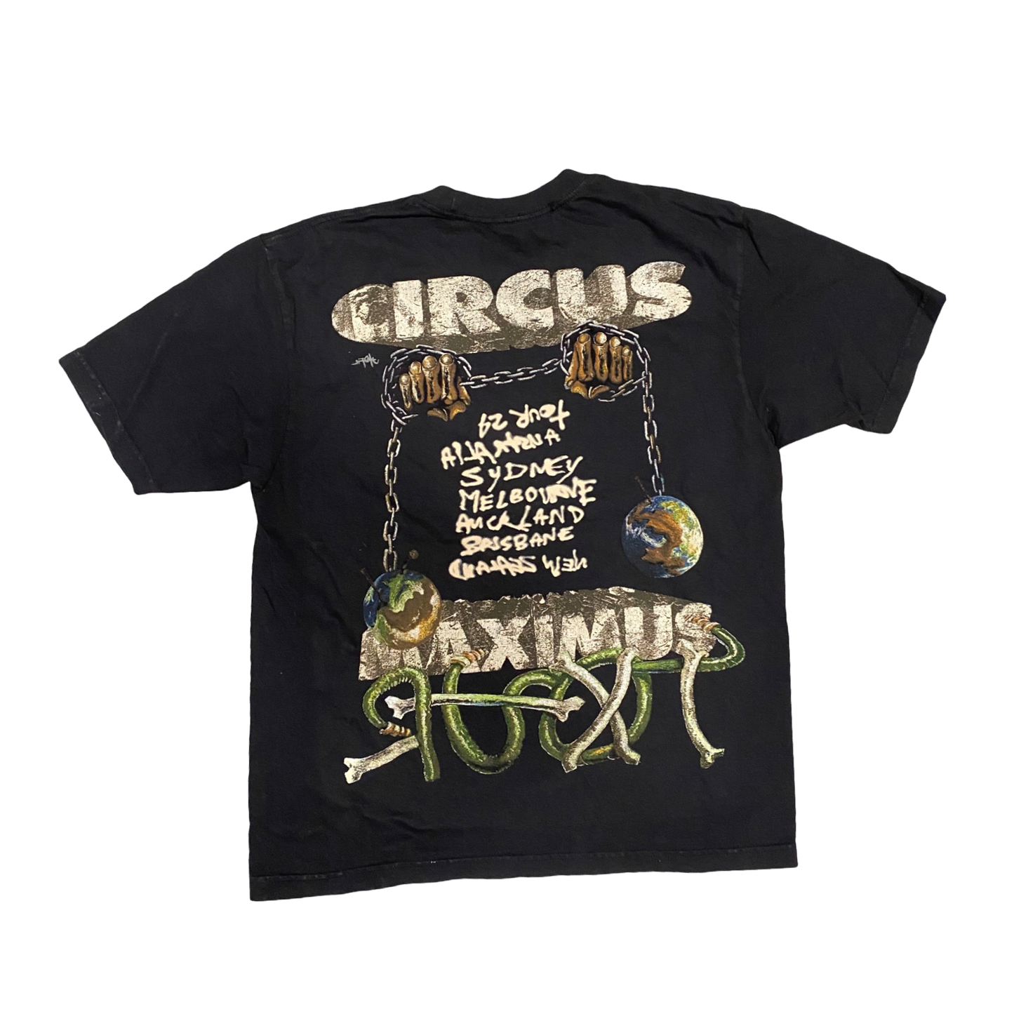 Travis Scott Circus Maximus Thank God Im Free Tour 2024 Merch Tee Black