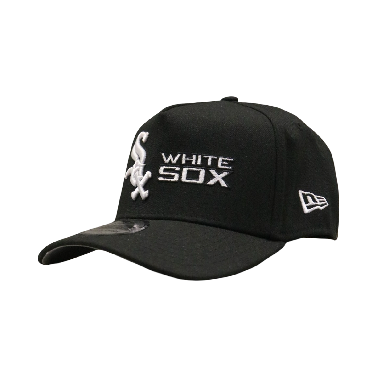 New Era 3930 AFrame Double Logo Chicago White Sox Cap Black White