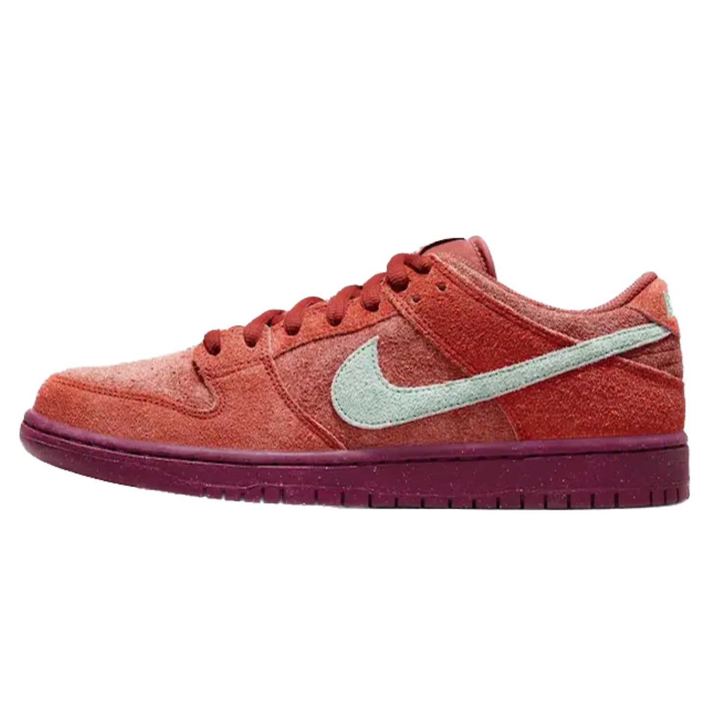 Nike SB Dunk Low Mystic Red Rosewood Emerald Rise Rugged Orange