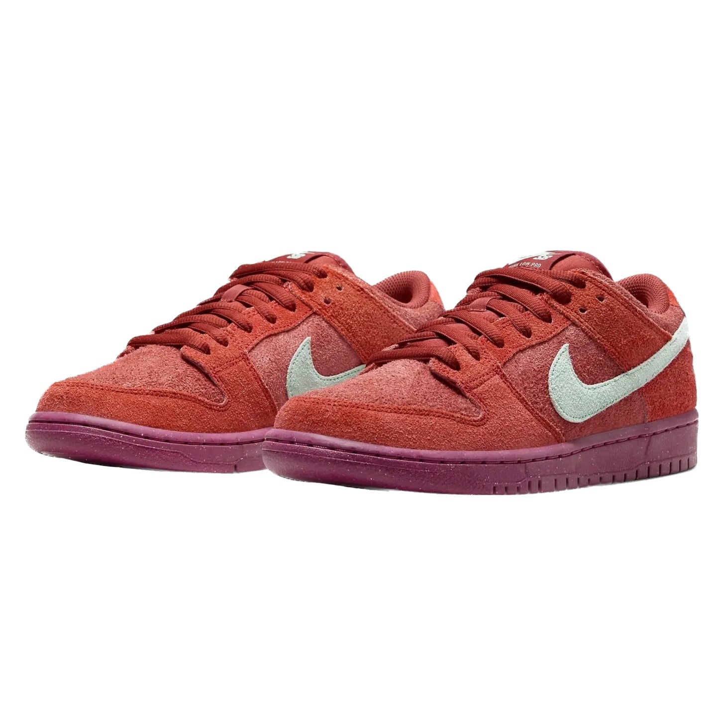 Nike SB Dunk Low Mystic Red Rosewood Emerald Rise Rugged Orange