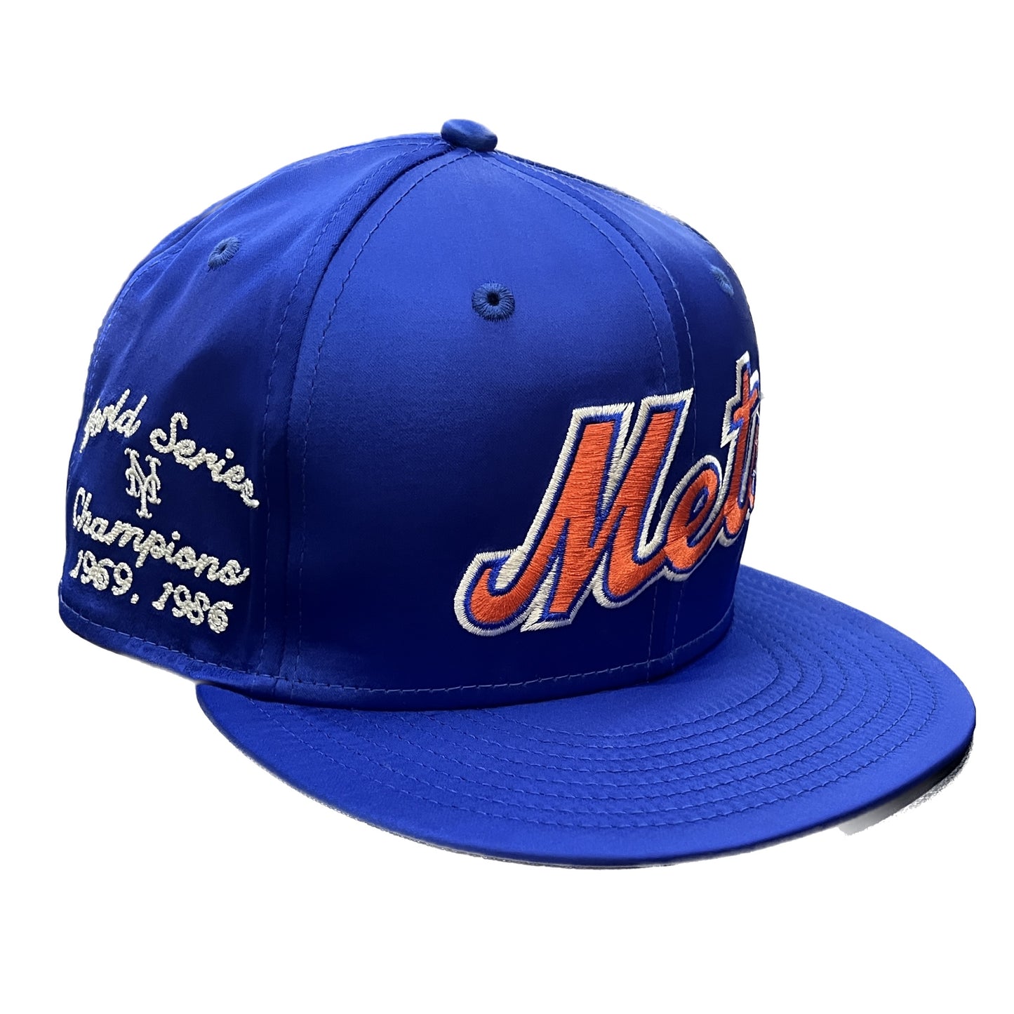 New Era 950 Satin Script New York Mets Official Team Colors Blue Orange