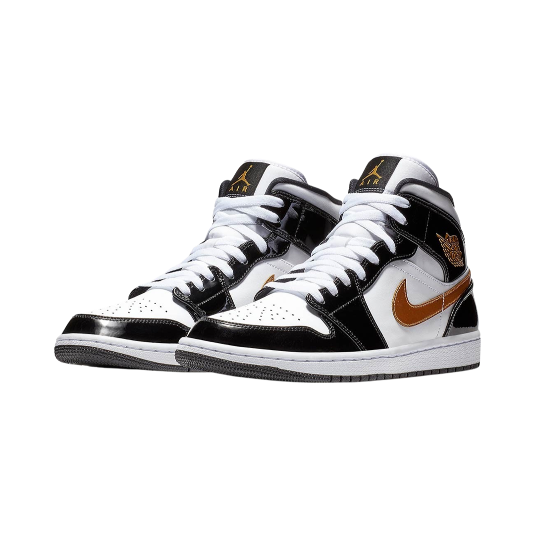 Air Jordan 1 Mid SE Black Metallic Gold