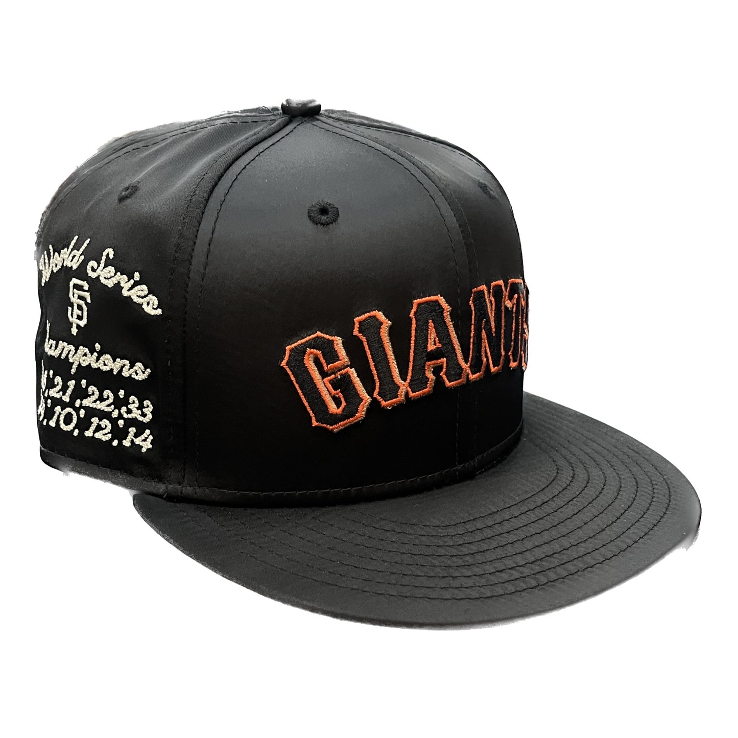 New Era 950 Satin Script San Francisco Giants Official Team Colors Black Orange