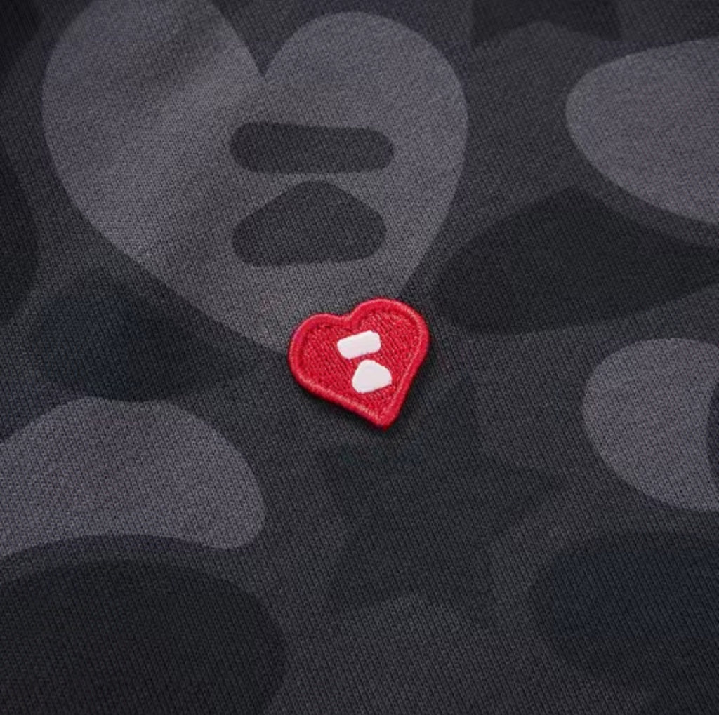 Aape Full Zip Black Camo Hoodie