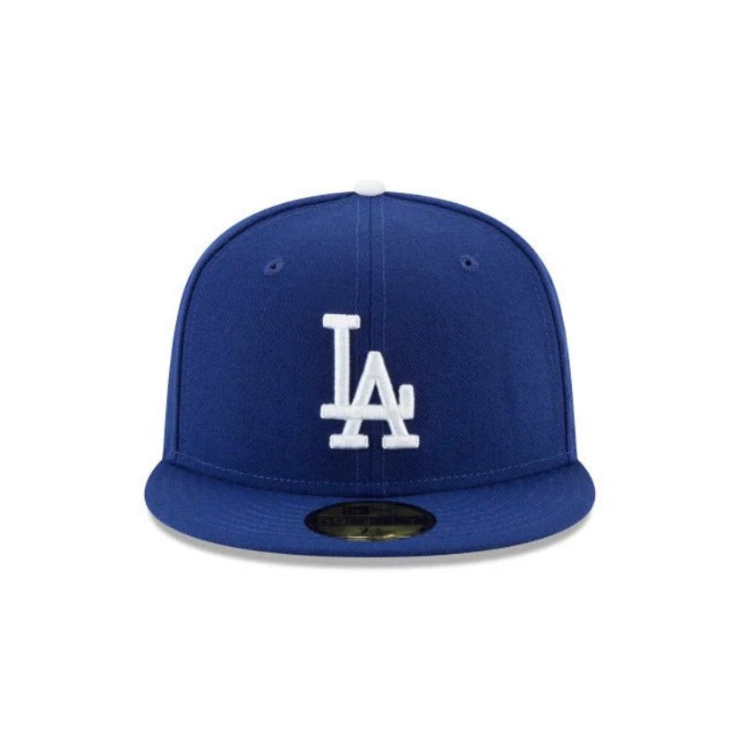 New Era 59Fifty LA Dodgers Team Blue White Fitted Cap
