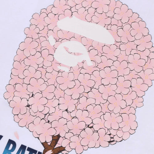 A Bathing Ape Head Sakura Ape #1 Tee White