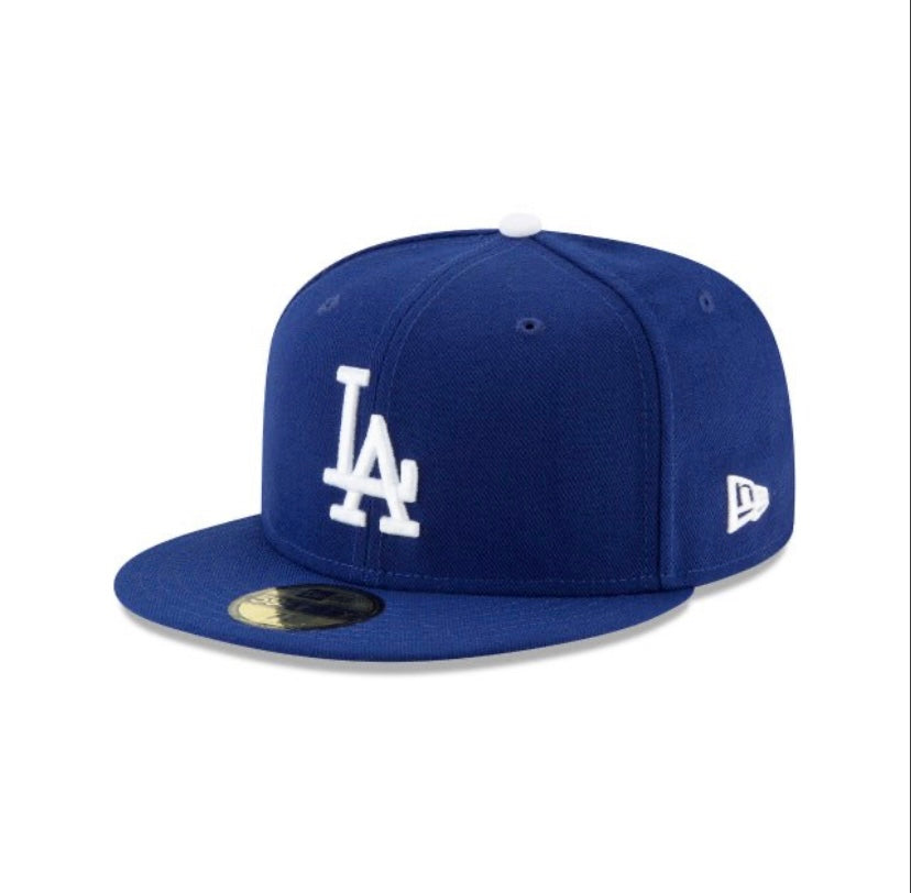 New Era 59Fifty LA Dodgers Team Blue White Fitted Cap