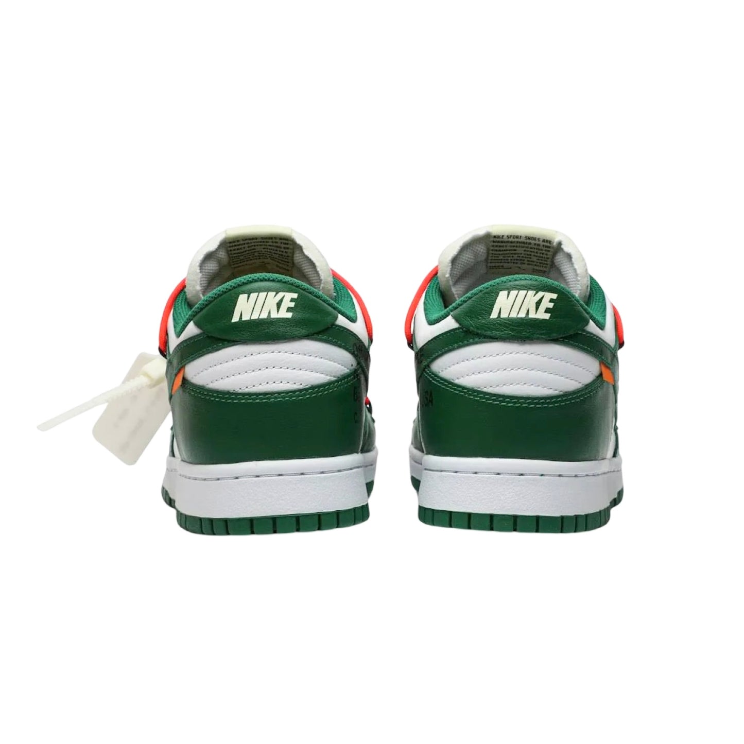 Off White x Nike Dunk Low Leather White Pine Green