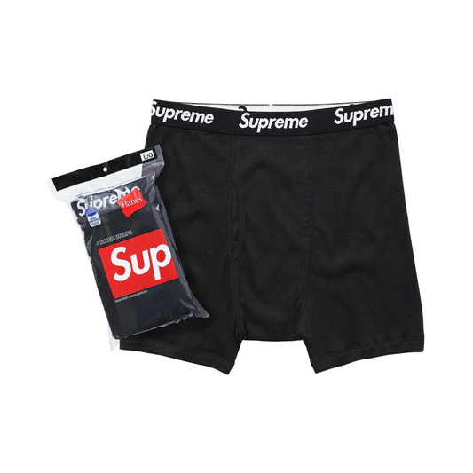 Supreme Hanes Boxer 4 Pack Black