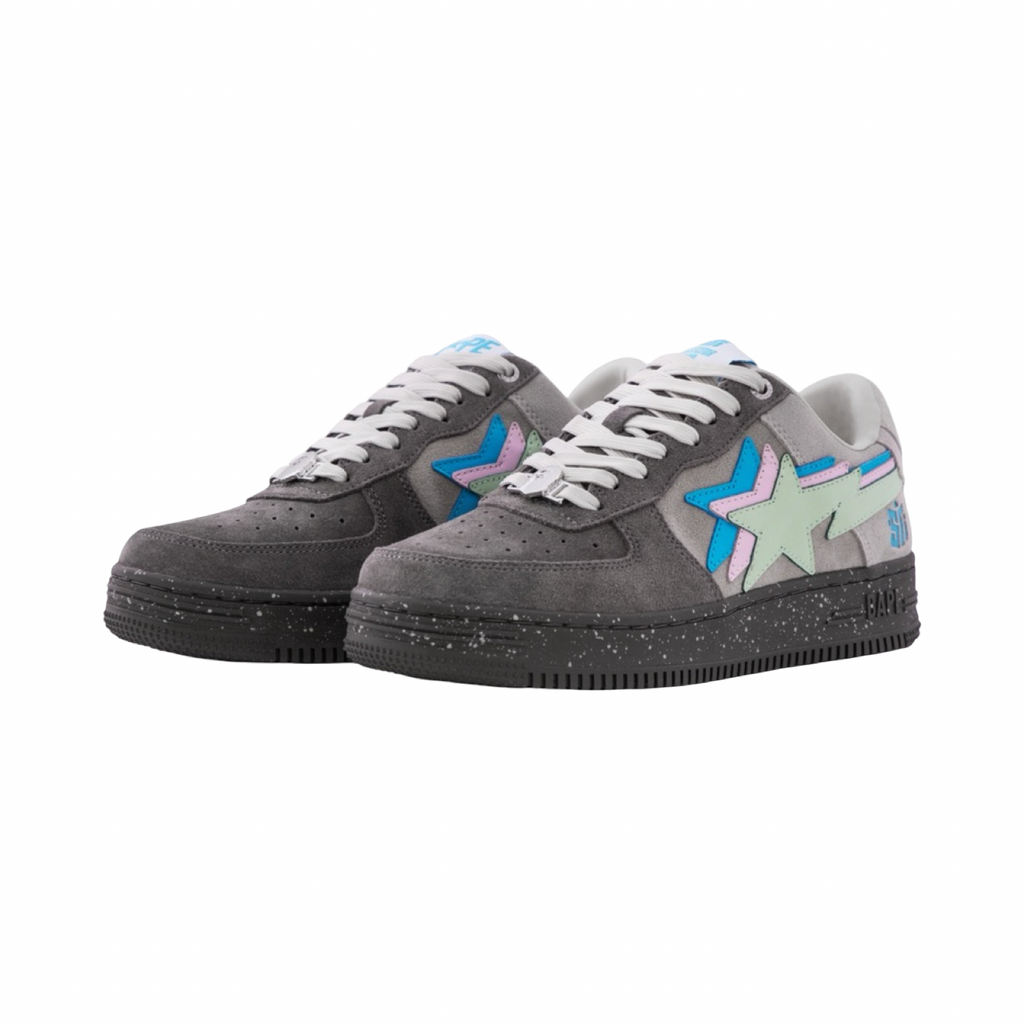 A Bathing Ape Bapesta #2 M2 Night Dark Grey Blue Pink green M191906