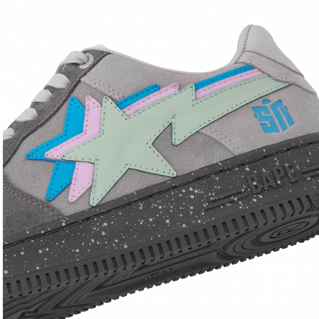A Bathing Ape Bapesta #2 M2 Night Dark Grey Blue Pink green M191906