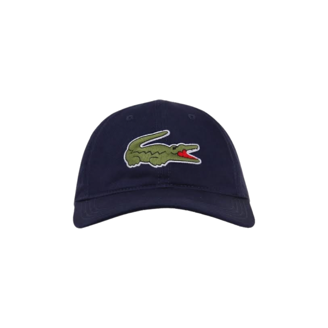 Lacoste Large Embroided Croc Cap Navy Blue