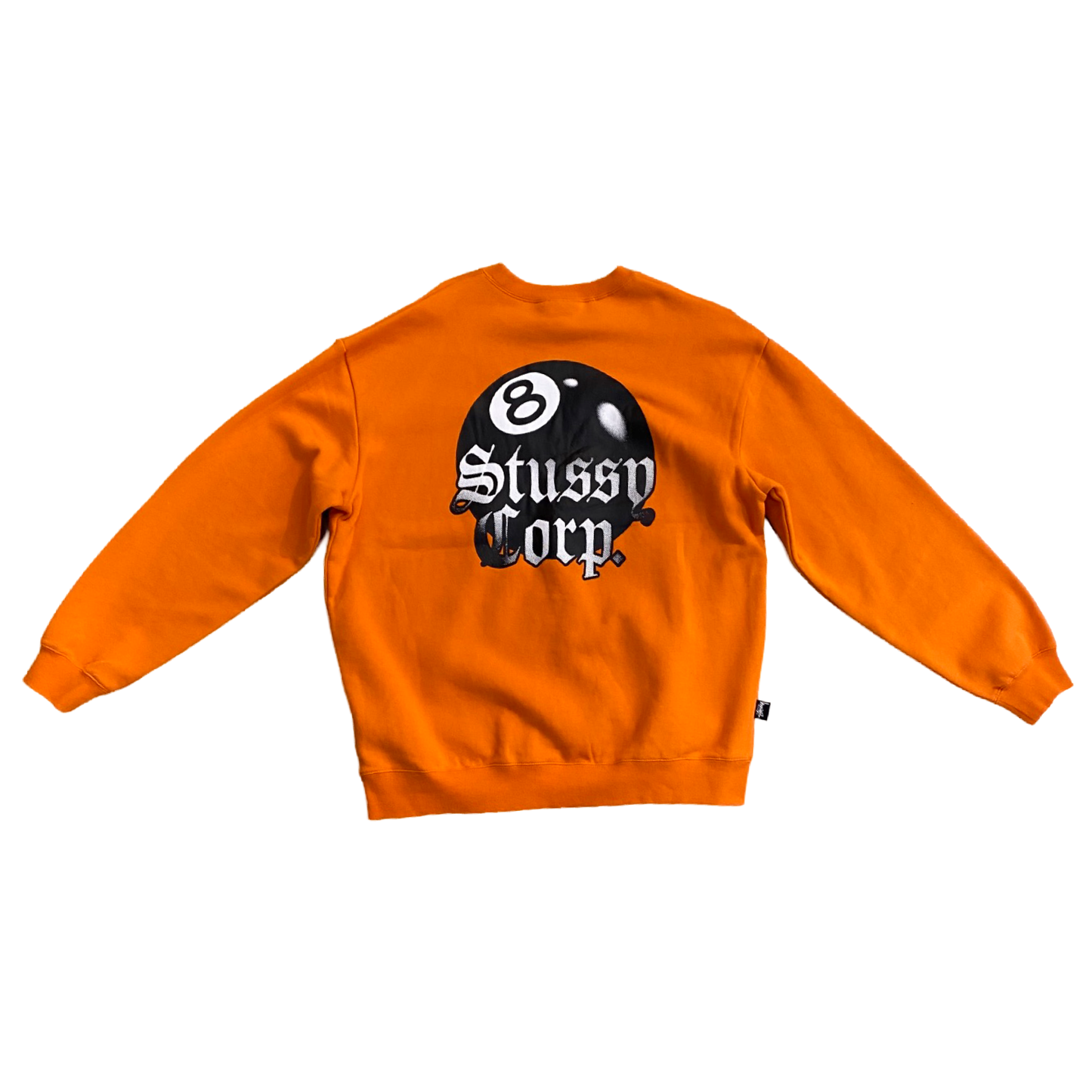 Stussy 8 Ball Corp Fleece Crew Orange