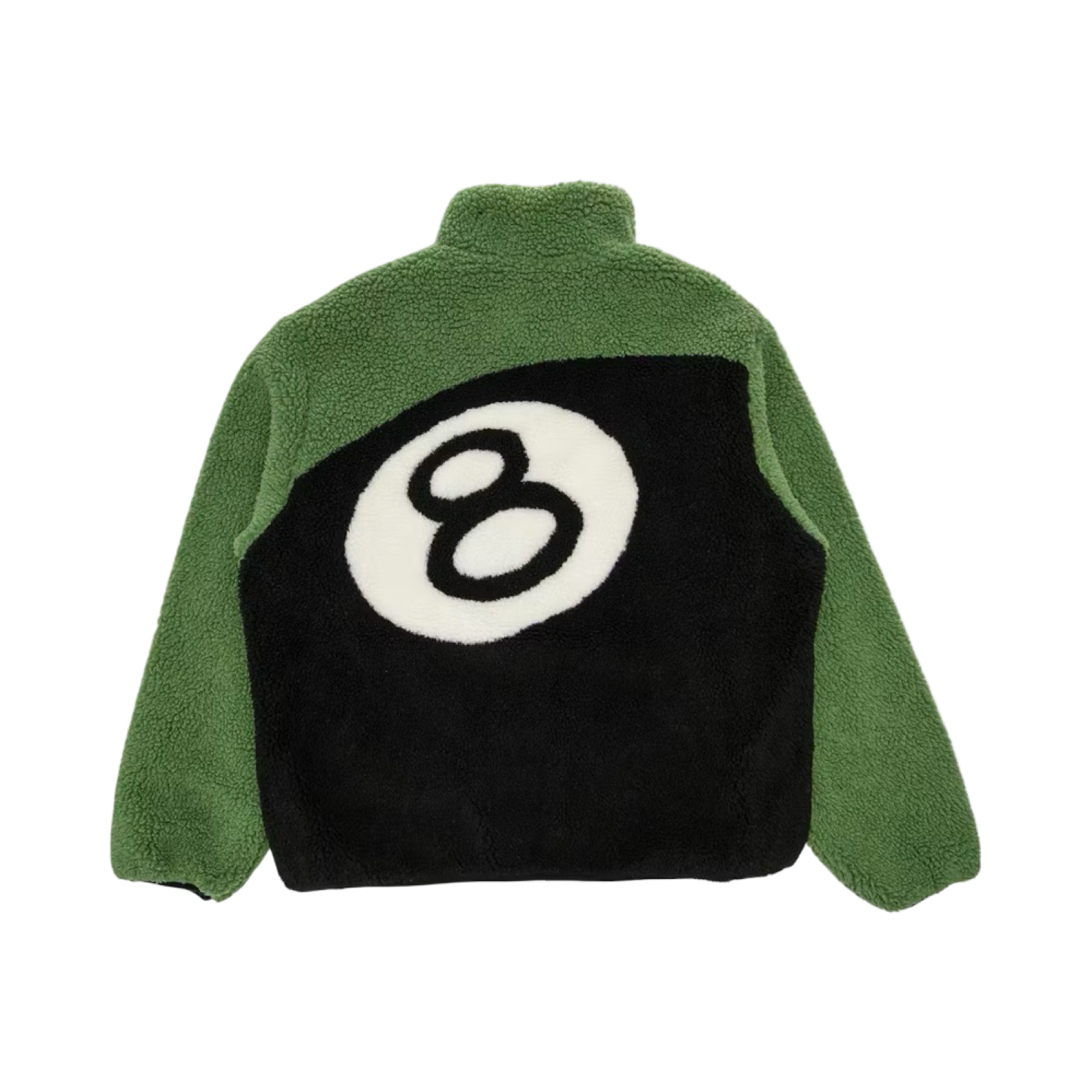 Stussy 8 Ball Sherpa Reversible Jacket Green Black