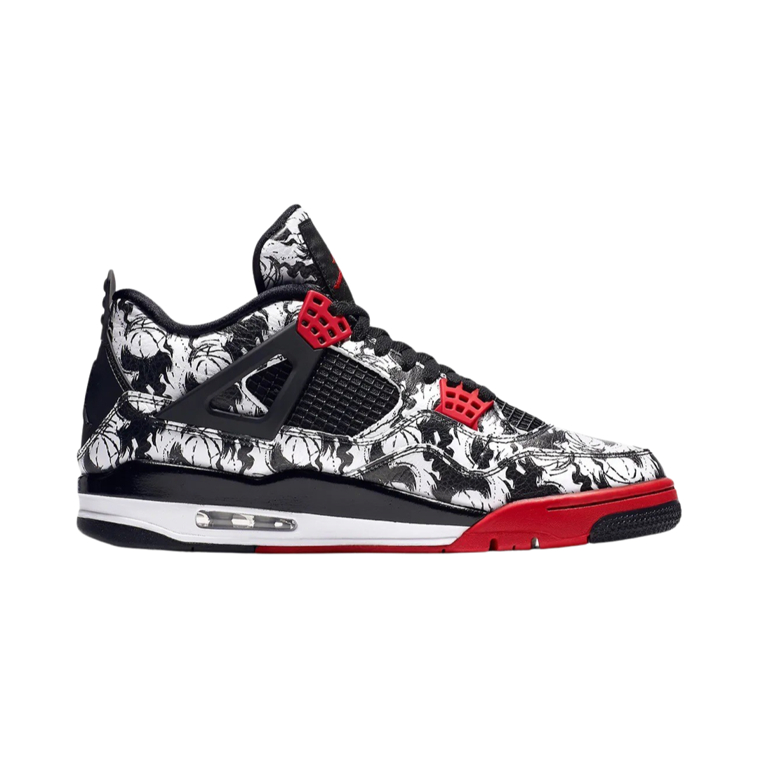 Air Jordan 4 Retro Tattoo 2018 White Fire Red Black