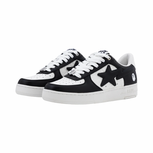 A Bathing Ape Bapesta #3 M1 Black White Black