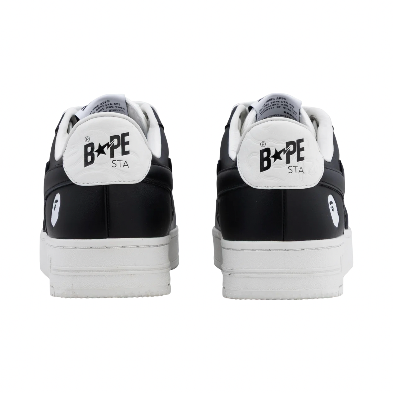 A Bathing Ape Bapesta #3 M1 Black White Black