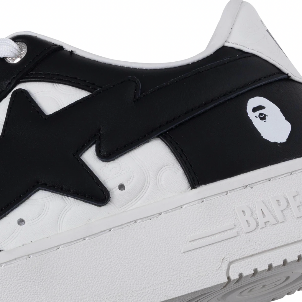 A Bathing Ape Bapesta #3 M1 Black White Black