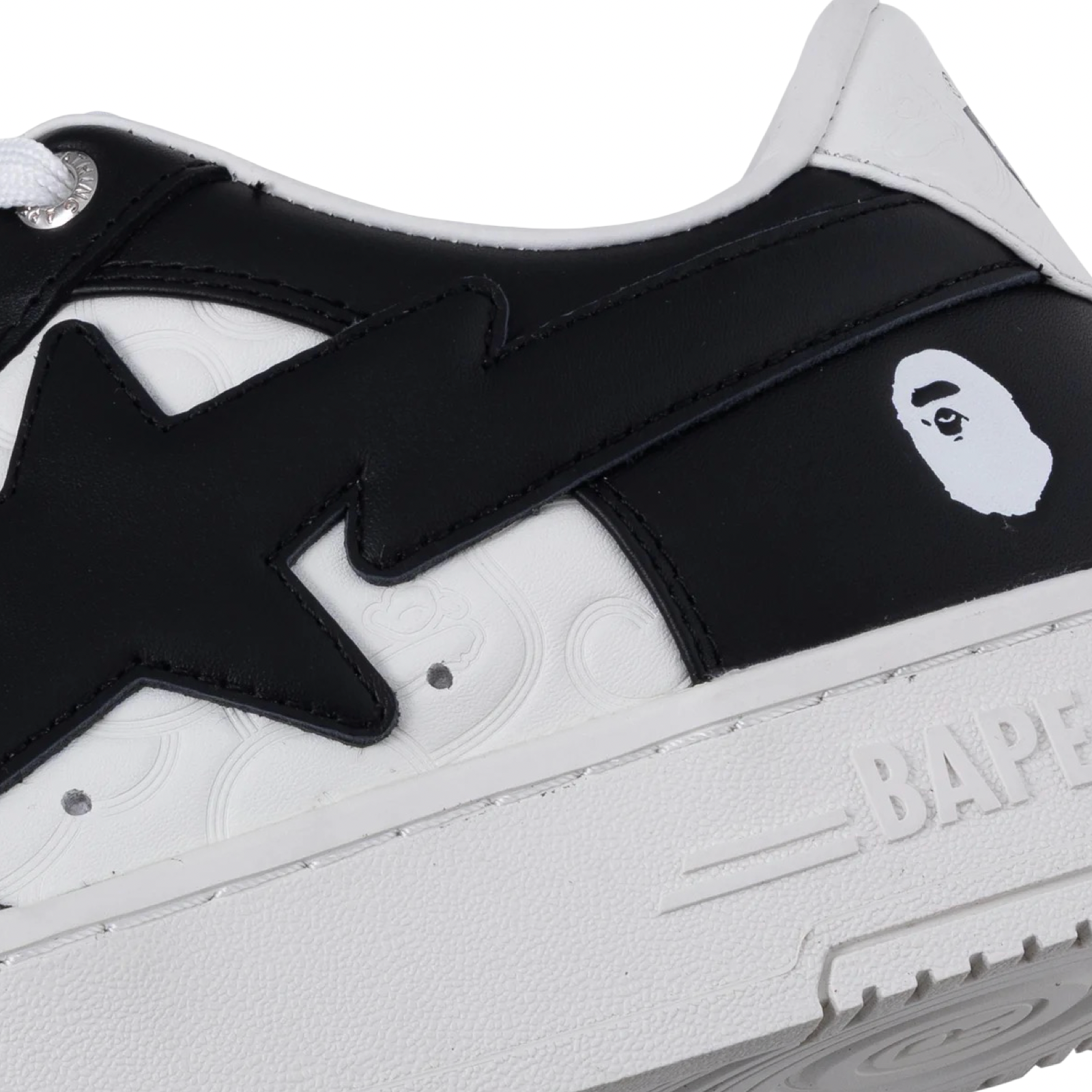 A Bathing Ape Bapesta #3 M1 Black White Black