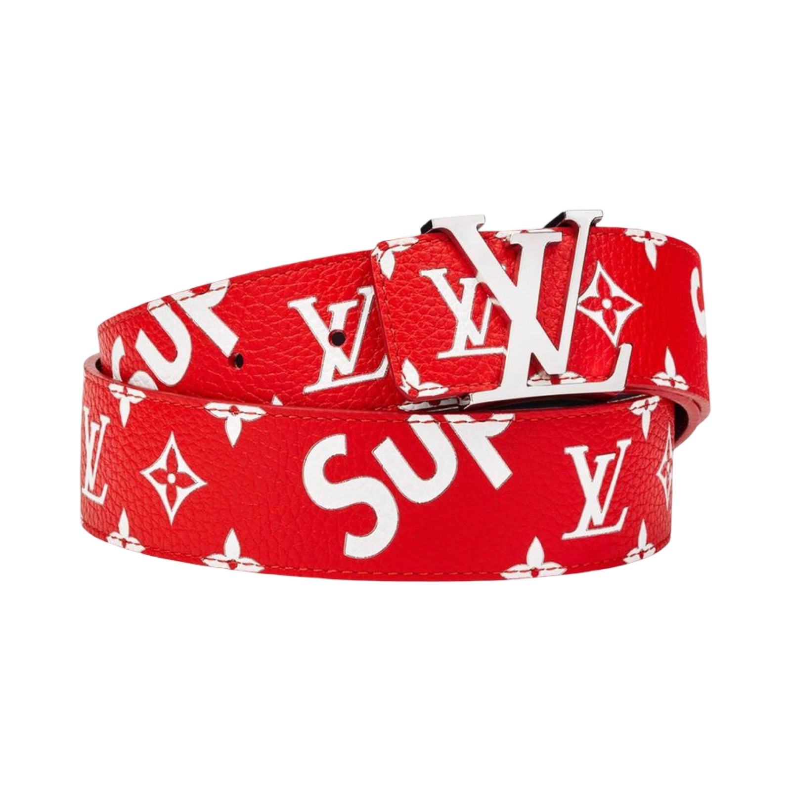 Louis Vuitton x Supreme SS17 Initiales Belt Red 100/40
