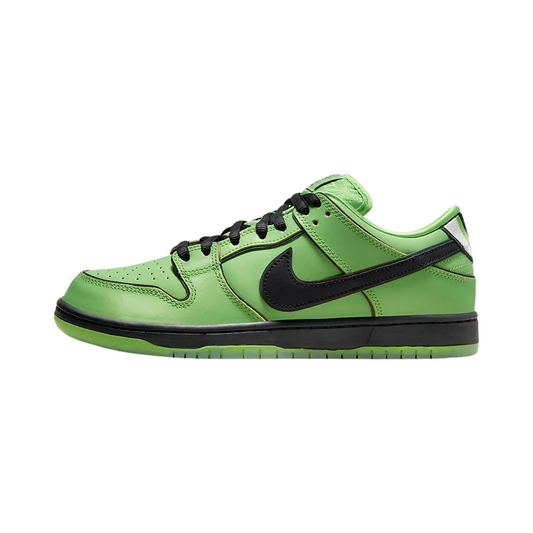 Nike SB Dunk Low Pro QS Powerpuff Girls Buttercup Mean Green Black Lotus Pink