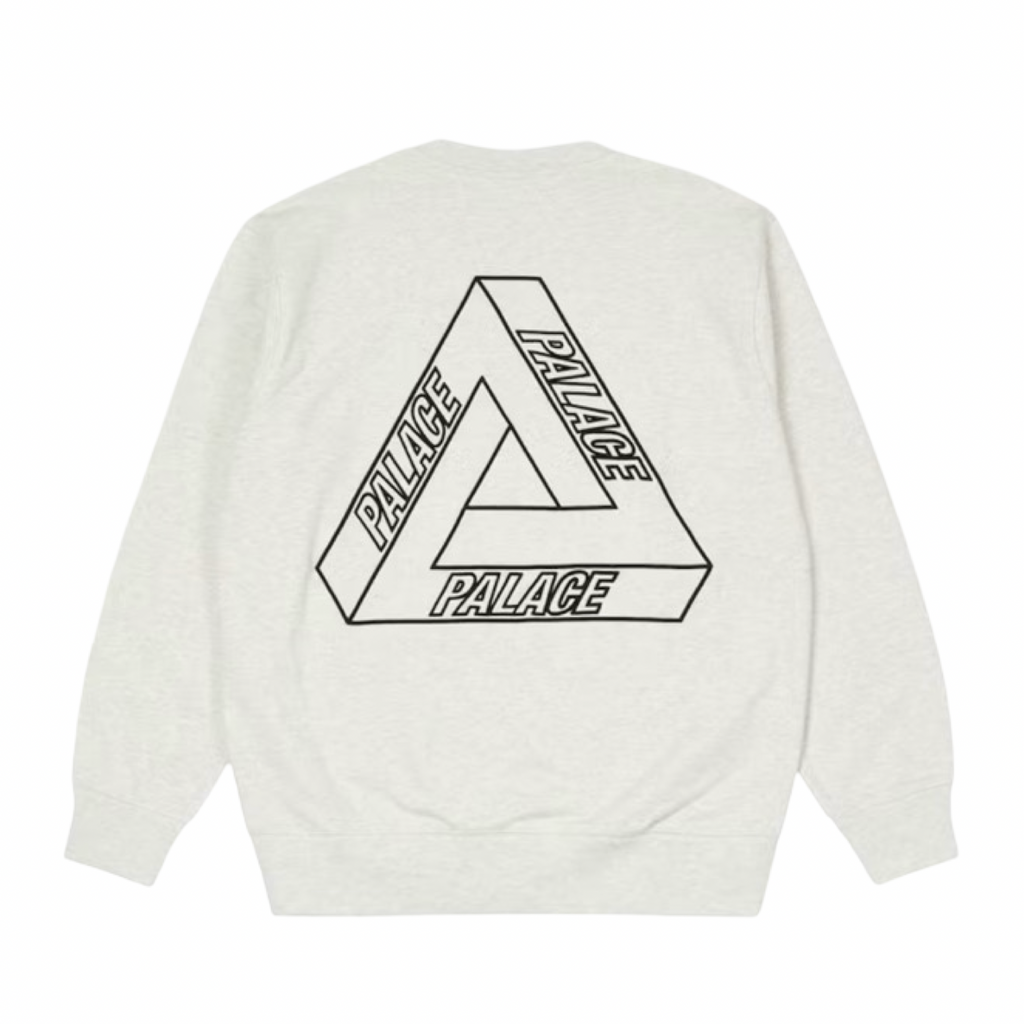 Palace Outliner MIT Designer Crew Light Grey Marble