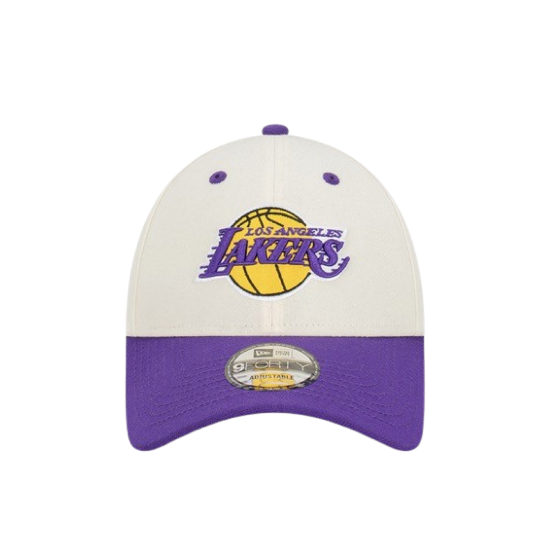 New Era 940 Snapback Two Tone Championship Los Angeles Lakers White Yellow Purple Cap