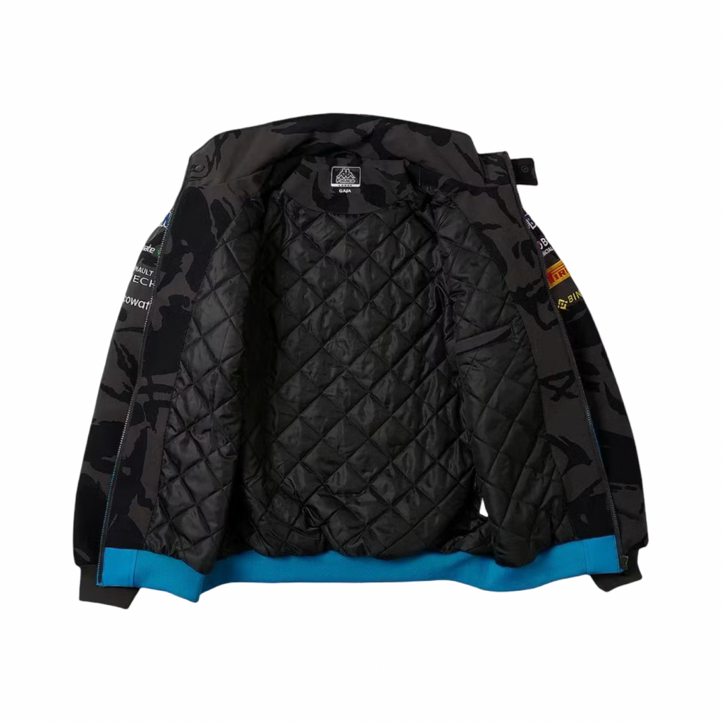 Palace x Kappa x F1 Alpine Racing Pit Jacket FW23 Pink Black Night Desert Camo