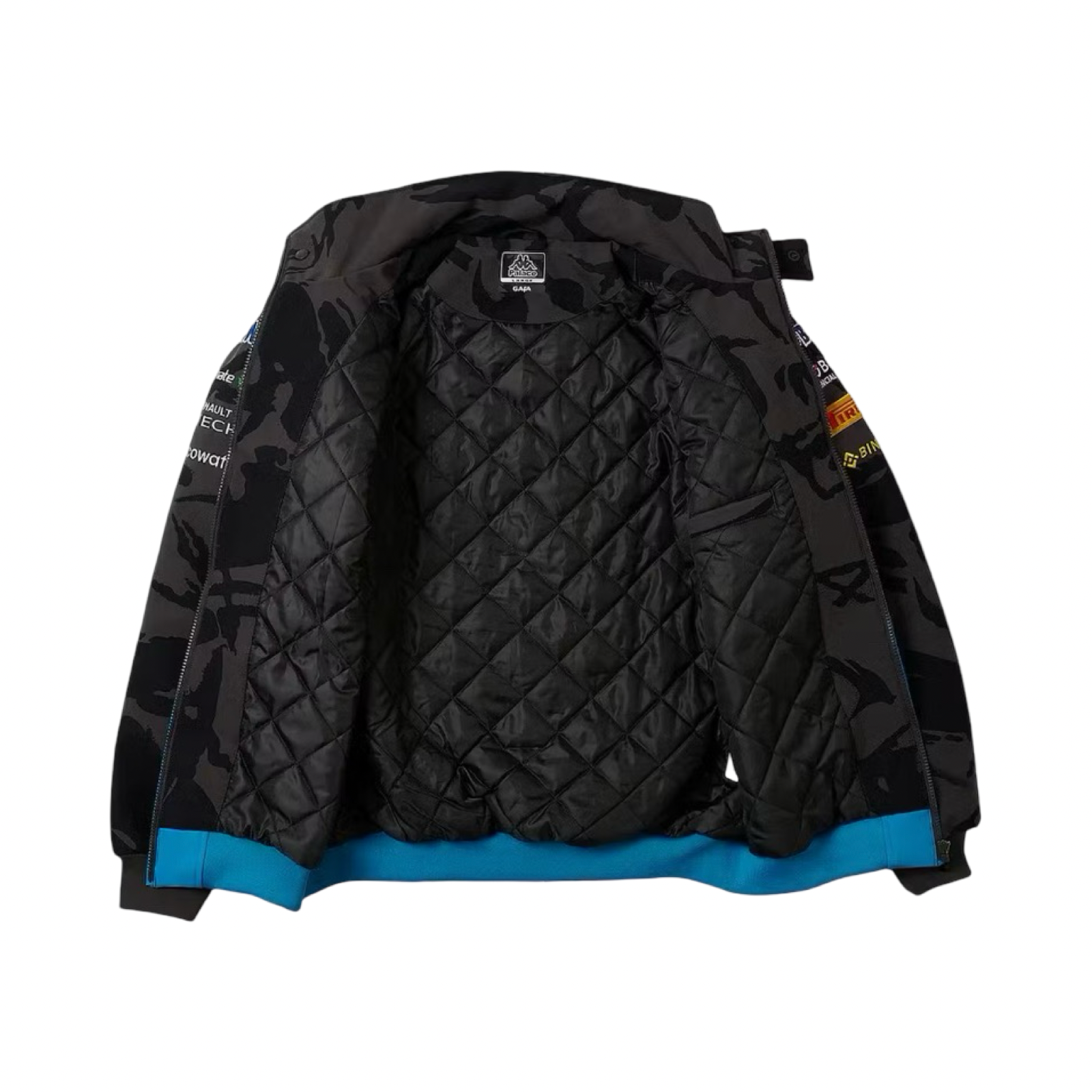 Palace x Kappa x F1 Alpine Racing Pit Jacket FW23 Pink Black Night Desert Camo