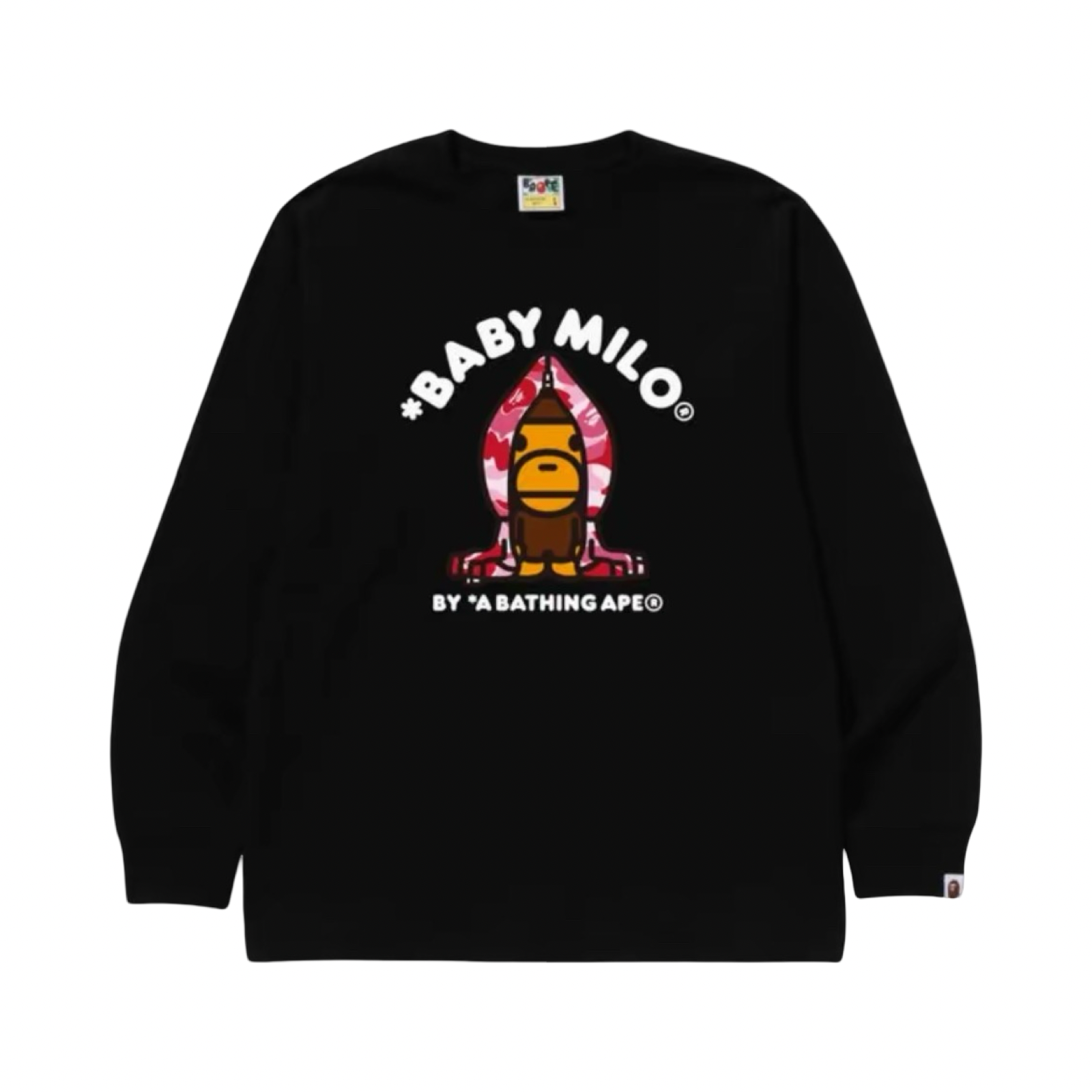 A Bathing Ape BAPE ABC Camo Milo Hoodie Long Sleeve Black Pink SS26