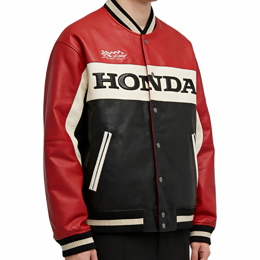 Honda SS26 Biker Jacket Red Black White