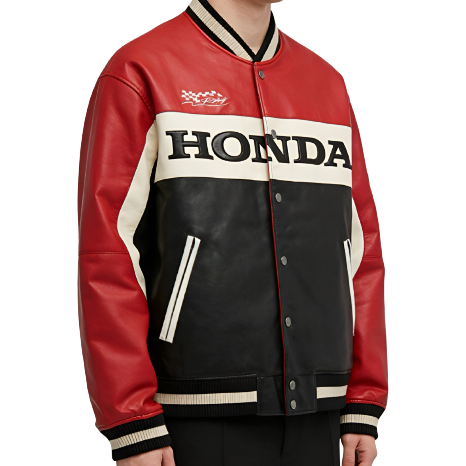 Honda SS26 Biker Jacket Red Black White