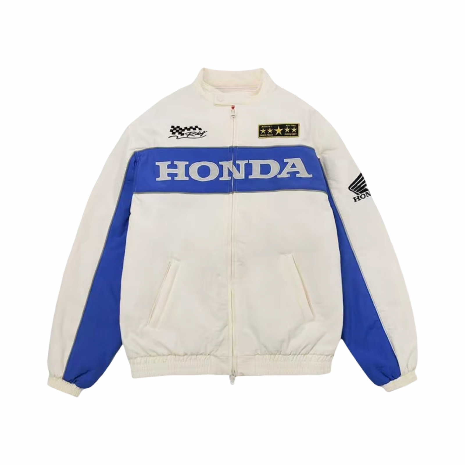 Honda SS26 Biker Jacket White Blue