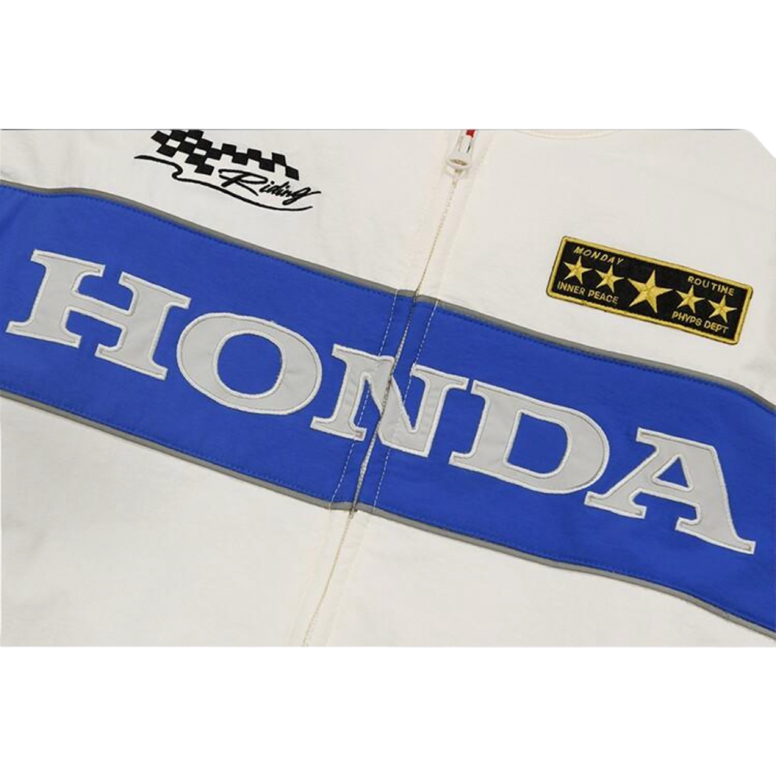 Honda SS26 Biker Jacket White Blue