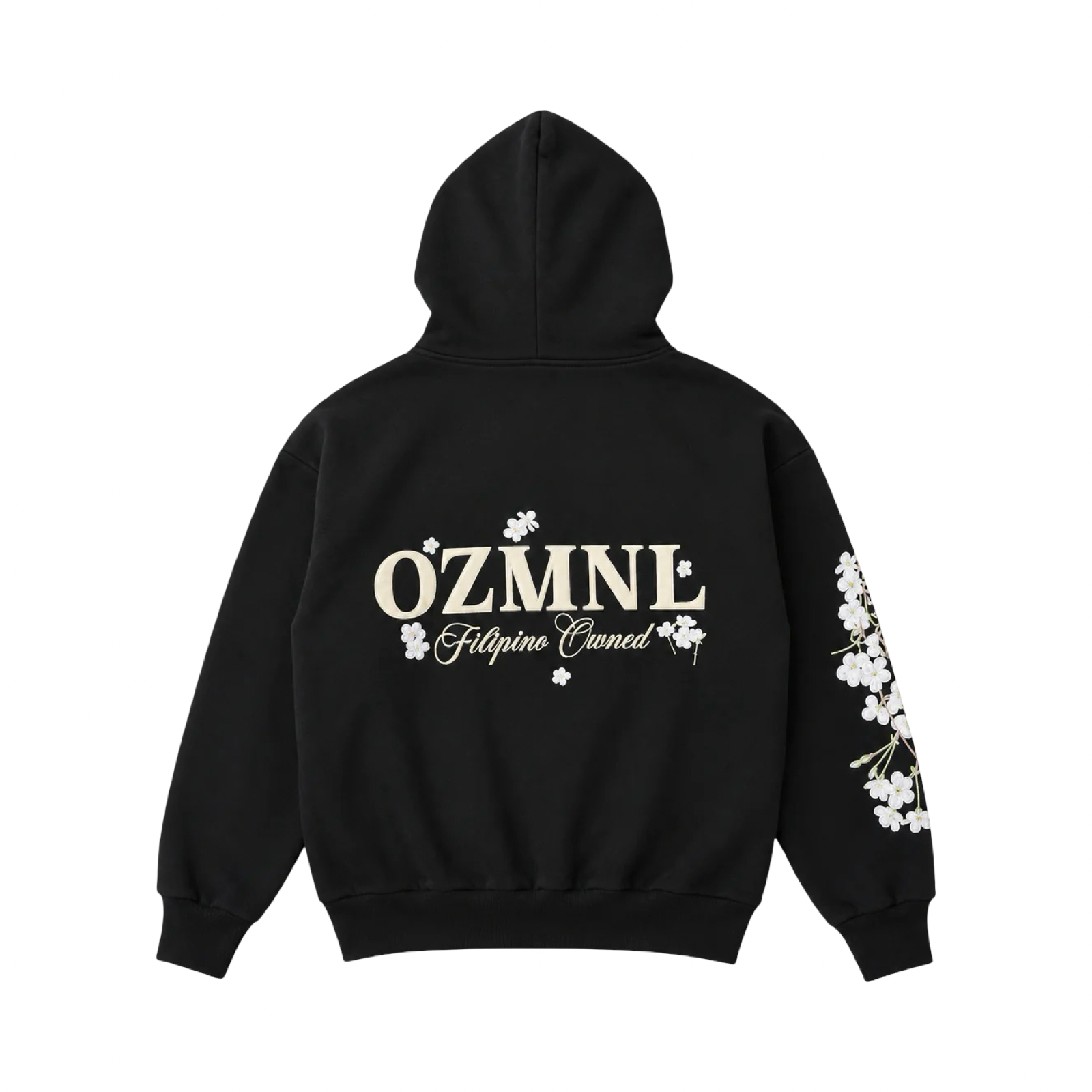 OZMNL Sampaguita Luxury Hoodie Black